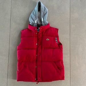 Lacoste puffer with hoodie / Lightly worn